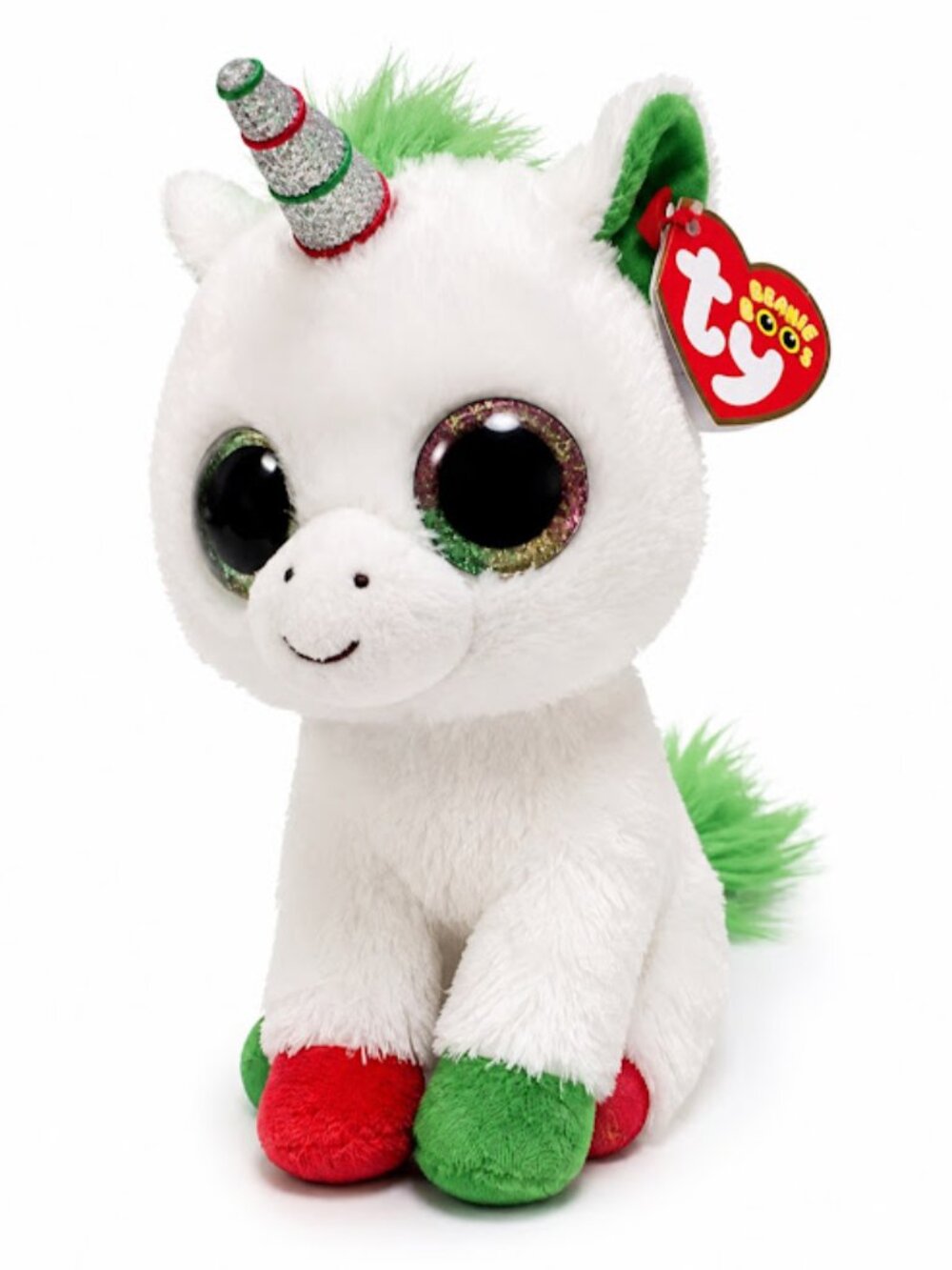 Ty Beanie Boos Christmas Collection "Candy Cane The Unicorn" 2018 Ear Tag